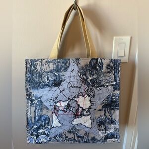 Christian Dior Around the World Straw Tote Bag